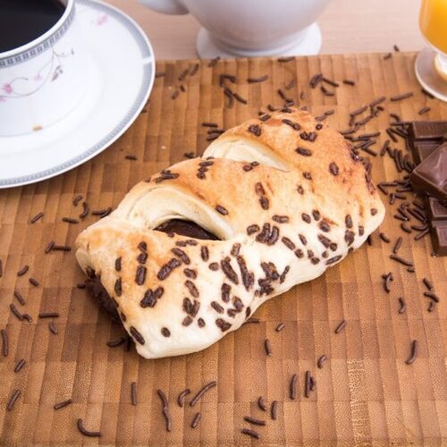 Baguete Folhada de Chocolate