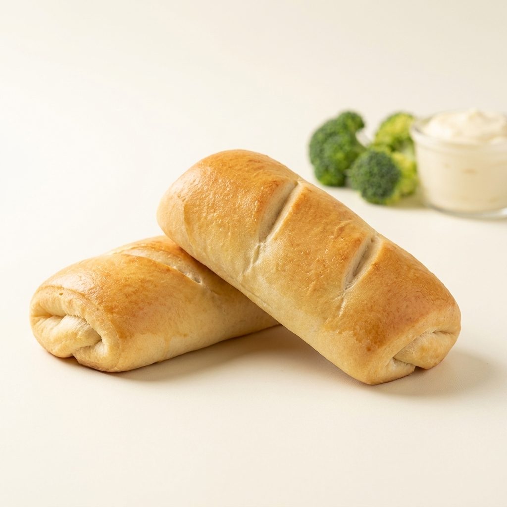 Baguete Folhada de Brócolis c/ Requeijão