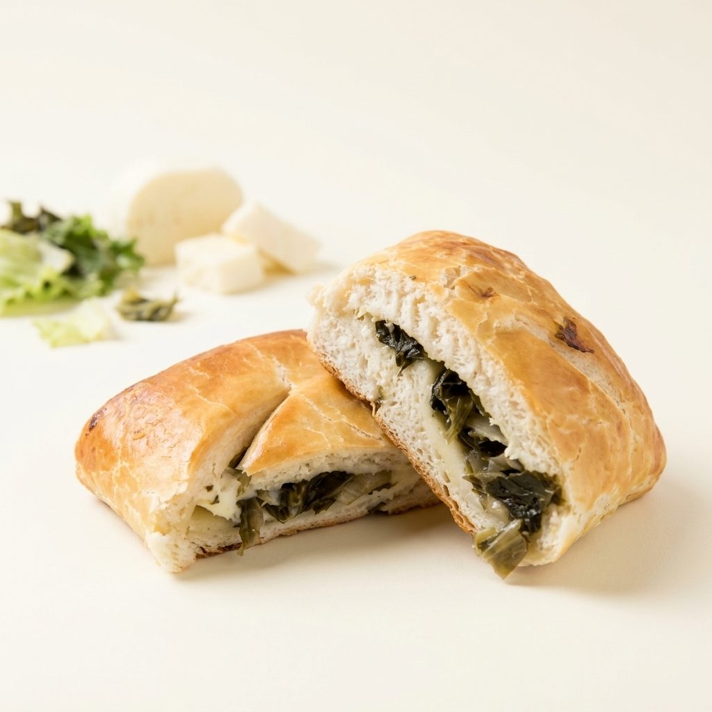 Baguete Folhada de Escarola c/ Muçarela