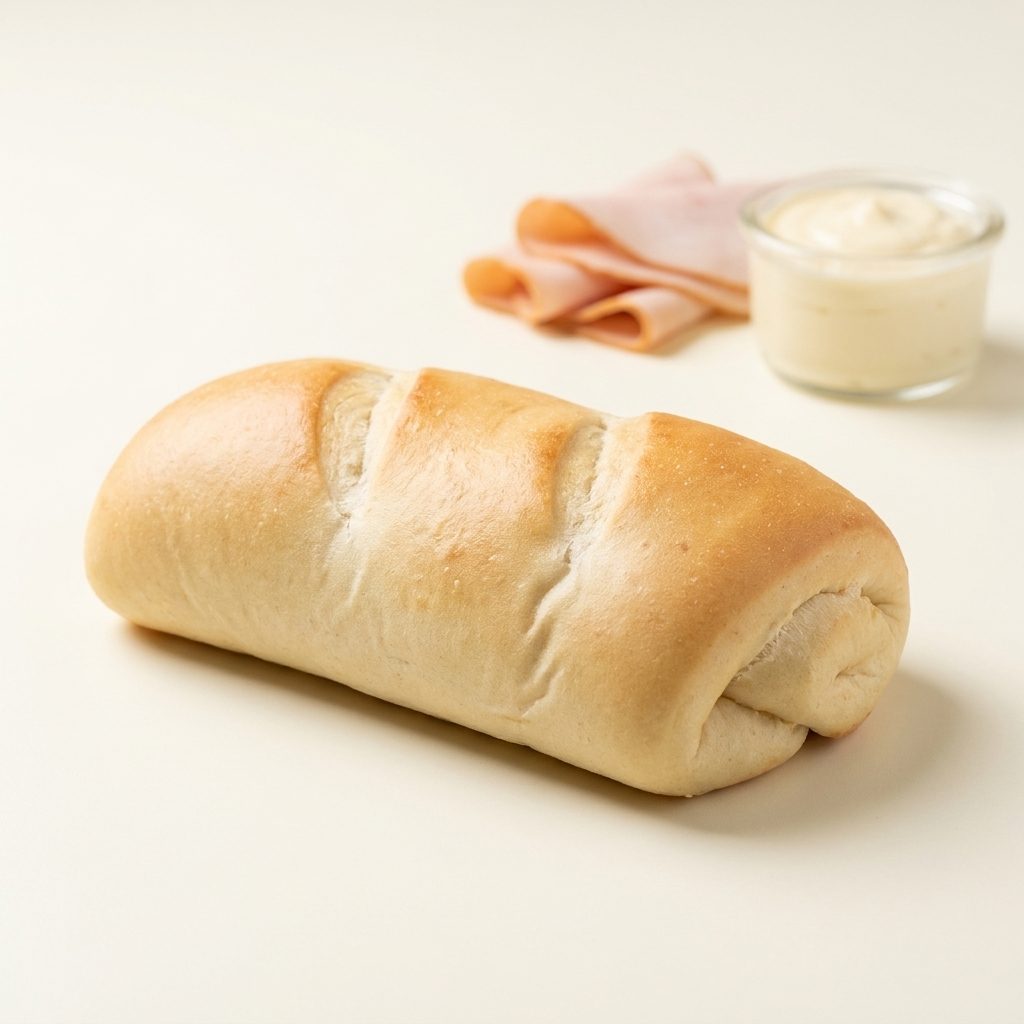 Baguete Folhada de Peito de Peru c/ Requeijão