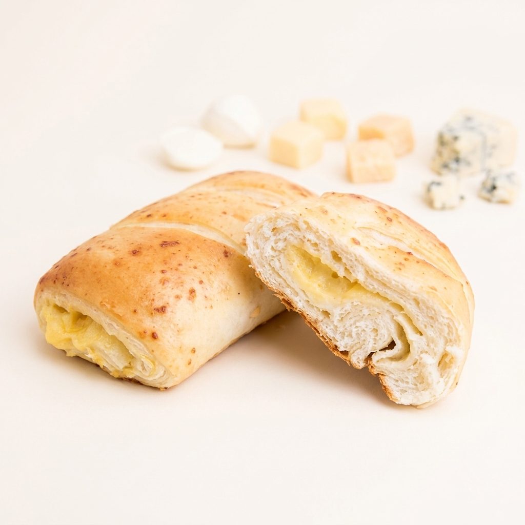 Baguete Folhada de Quatro Queijos